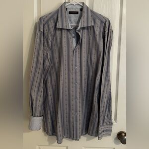 Zagiri Elegant Men's Blue Striped Shirt